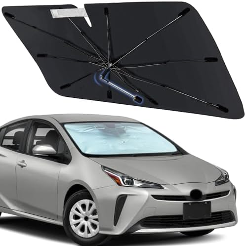 Windshield Sun Shade Umbrella for Toyota Prius 2016-2022 Front Window by Visufy