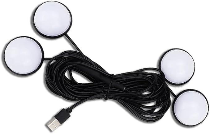 4 in 1 Car Interior LED Ambient Light Kit, Green | 5 Volt USB power, adhesive install, front and rear cables, fits most cars, SUVs, and trucks, car interior accessories - Image 6