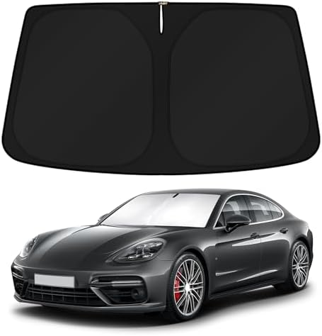 KUST Windshield Sun Shade for 2017-2024 2025 Porsche Panamera Sedan Accessories Custom Fit Sunshade Sun Visor Protector Foldable Blocks UV Rays Keep Your Car Cooler by KUST
