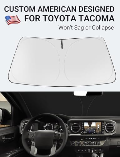 Proadsy Custom Fit Car Windshield Sun Shade for 2016-2023 Toyota Tacoma - Image 2