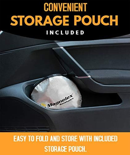 Magnelex Windshield Sun Shade - Reflective Fabric Blocks Sun and Keeps Your Vehicle Cool, Foldable Sun Shield for Car Sunshade - Image 5