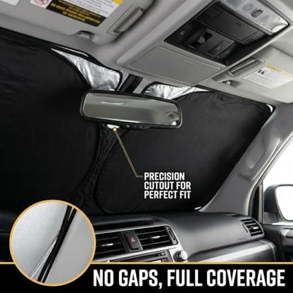 for Nissan Sentra 2014-2019 Sun Shade Windshield Cover - Custom Fit Sentra Accessories 2014-2019 Sunshade Foldable UV Protection & Heat Shield Sun Visor Accessories - Image 2