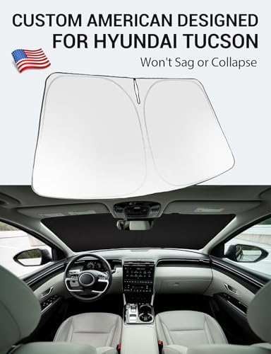 Proadsy Custom Fit Car Windshield Sun Shade for 2022-2026 Hyundai Tucson - Image 2