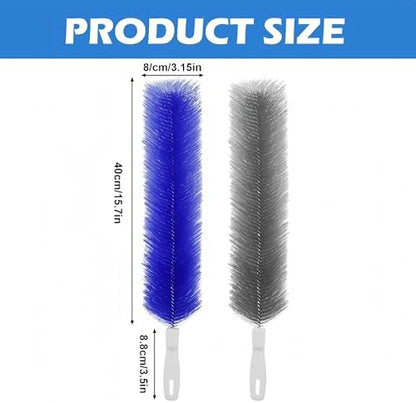 Fan Cleaner Brush with Bendable Microfiber Head, Washable & Reusable Dust Remover, ldeal for Fans Air Conditioning, Car Vents & Curtain (Blue 4PCS) - Image 2