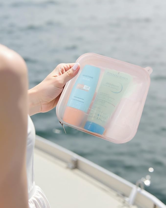 Small Clear Silicone Pouch, Mini Makeup Travel Bag Cute Make up Pouch for Purse Portable Cosmetic Case Clear Toiletry Bag for Women Coin Purse Compact Car Bag for Essentials - Image 7