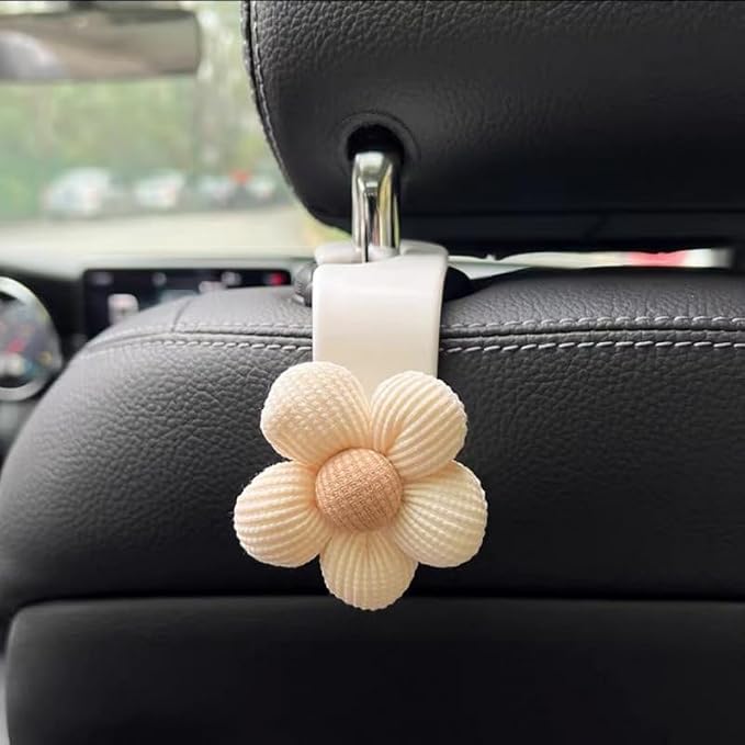 2-Pack Cute Bow Car Purse Hooks, Headrest Hangers, Darkbrown | Cute bow hooks keep purses and bags organized within reach while saving space; fits most car headrests - Image 4