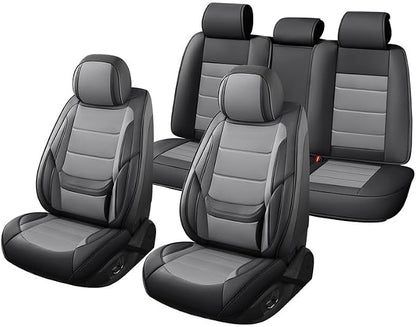 Car Seat Covers Full Set Custom Fit For Lexus ES300 1997-2003, Black&Gray | Lumbar Support, Premium Faux Leather, Breathable, Anti-Slip, Airbag Compatible, Waterproof, Car Seat Protectors, 2 Row-5Seat - Image 8