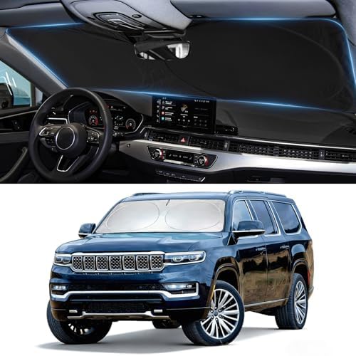 Windshield Sun Shade for Jeep Wagoneer 2022-2026 Front Window Sunshade by BOODANCARS