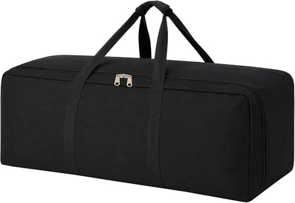 DoYiKe Canvas Duffle Bag for Travel Heavy Duty Military Duffel Tent Storage | Gear Equipment Sports Camping Bag with Lockable Zipper Black Side Opening 60L by DoYiKe
