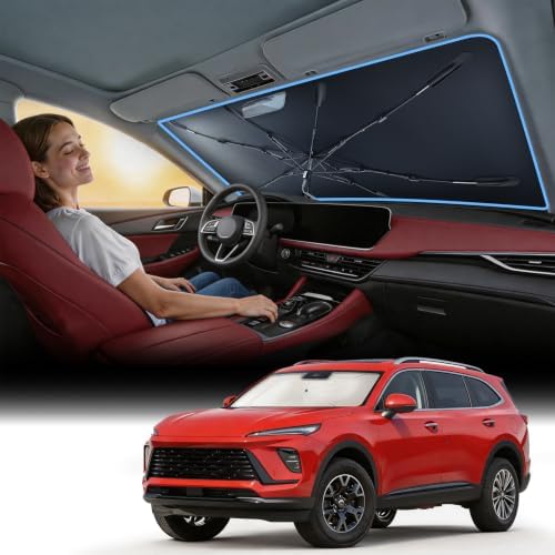 Nmoiss [Vinyl Coating Heat Shield] Windshield Sun Shade Umbrella Custom for Buick Envision, Protect Car from Sun Rays & Heat Damage Keep Cool and Protect Interior by Nmoiss