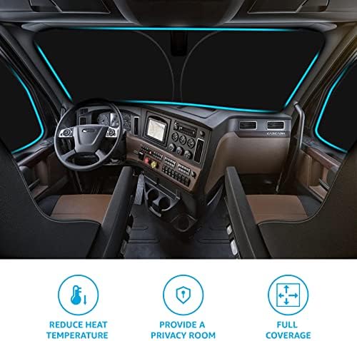 Proadsy Custom Fit 2018-2026 Freightliner Cascadia Windshield Sun Shade - Image 3