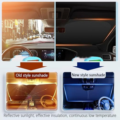 Car Windshield Sun Shade Foldable,2026 Upgraded Car Shade Front Windshield Compatible with Toyota 2016-2026 Tacoma,Sunshade for Cars Windshields with Storage Bag - Image 3