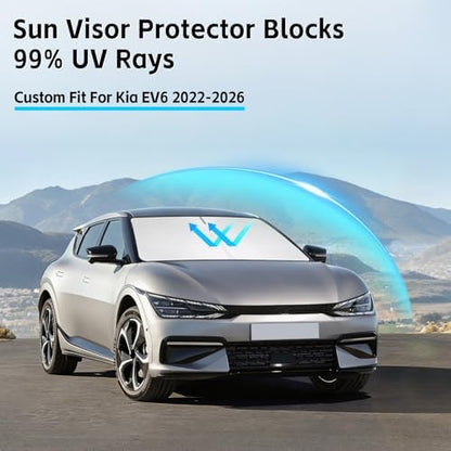 Windshield Sun Shade for Kia EV6 2022-2026 Sunshade - Image 2