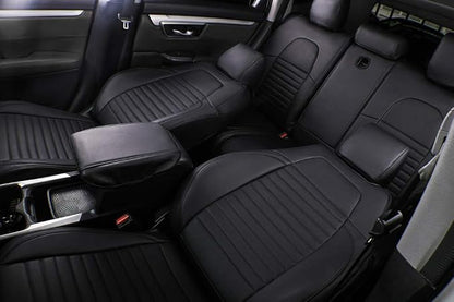 EKR Seat Covers for Honda Accord 2023 2024 2025 2026 LX(Rear Row W/Solid Backrest) Leather Car Seat Cover,Waterproof Car Seat Protectorss,Trucks Seat Covers Full Set(Black) - Image 4