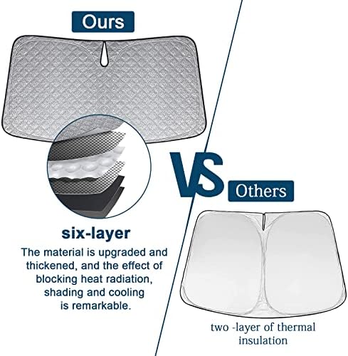 6 Layers Windshield Sun Shades for Toyota Corolla 2020-2023 - Image 2