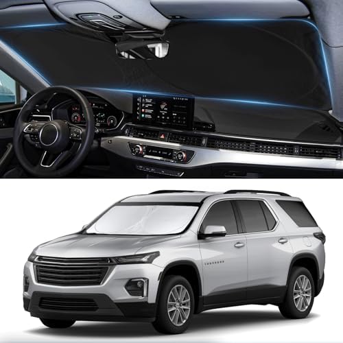 Windshield Sun Shade for Chevrolet Chevy Traverse LS, LT 2018-2026 Sunshade by BOODANCARS