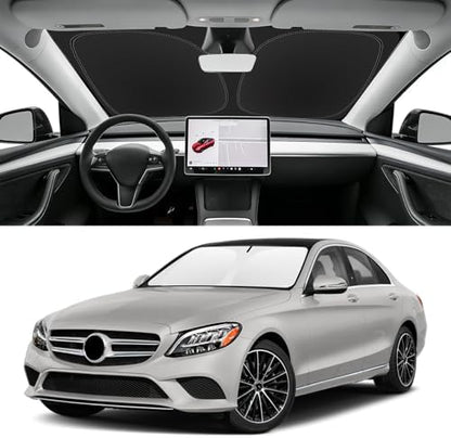 Windshield Sun Shade for Mercedes-Benz C-Class 2008-2024 by SLOGENTO