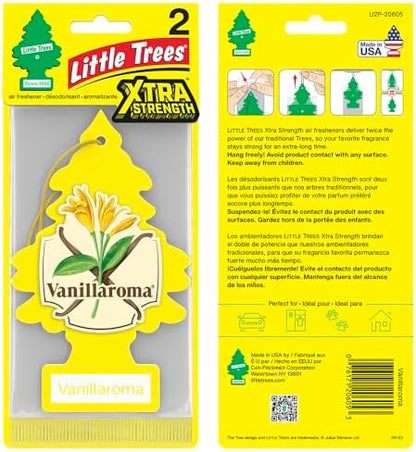 LITTLE TREES Car Air Freshener | Xtra Strength Provides Long-Lasting Scent for Auto or Home | Extra Boost of Fragrance | Vanillaroma, 24 Air Fresheners - Image 3