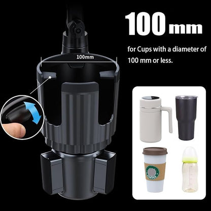 Cup Holder Phone Mount for Car, 2 in 1 Cell P Car Mount 360 Rotation Cup Holder Expander for Stanley 10-40oz Drink Bottles, Mugs and Phone Compatible with iPhone Samsung - Image 4