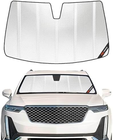 Pigenius Windshield Sun Shade for Cadillac XT6 2020-2025. Reflective Aluminum Film Front Window Sunshade - BLAZBLOCK by Pigenius