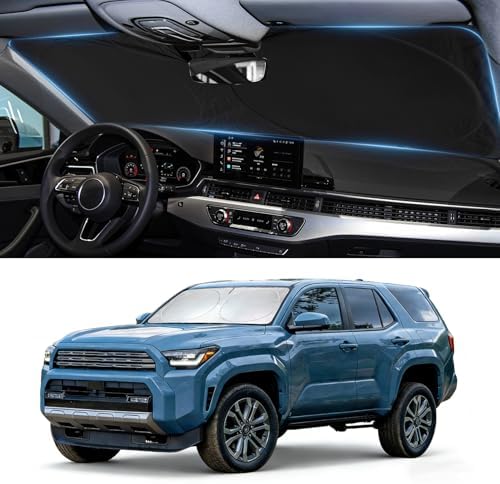 Windshield Sunshade for Toyota 4Runner 2010-2023 2024 2025 2026 Sun Visor by BOODANCARS