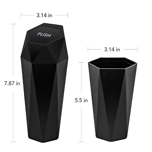 Car Trash Can with Lid, Leakproof, 30 Trash Bags, Black, 2 Pack | Small Garbage Can for Car, Car Accessories for Interior, Multipurpose Organizers and Storage Solutions for Home, Office - Image 7