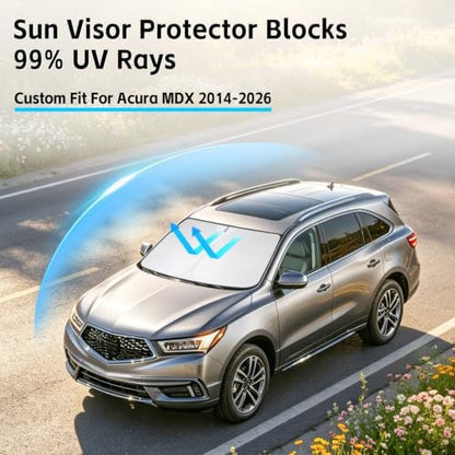 Windshield Sun Shade for Acura MDX 2014-2026 Sunshade - Image 2