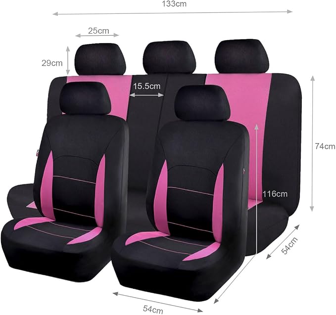Flying Banner Car Seat Covers Front Seats Rear Bench Polyester car seat Protectors Easy installations Rear Bench Split Classic Man Lady Truck - Image 9