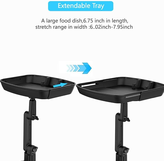 Cup Holder Tray Table, Expander Car Drink Food Tray for Eating, 360º Rotating Adjustable Stretchable Non-Slip Car Cup Holder Trays, Cars Interior Organizer Accessories(Black,Size:8inch) - Image 5