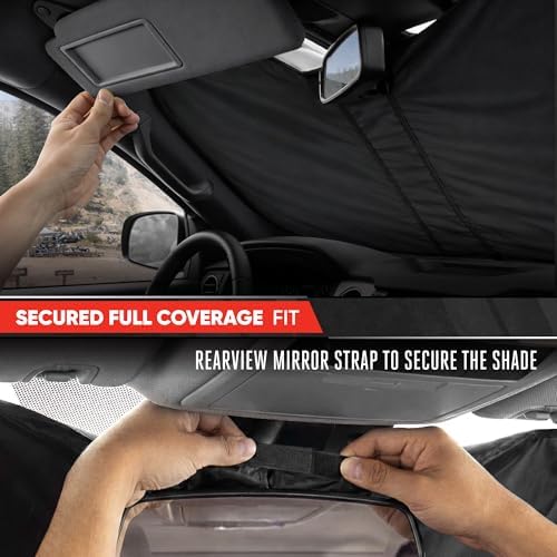 Motor Trend Windshield Sun Shade for Toyota Tundra - Tundra Accessories 2007-2021 - Custom Fit Sun Shade for Car Windshield - Automotive Toyota Truck Window Sunshade Cover for Interior Protection - Image 4