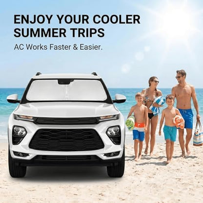 Windshield Sun Shade for Chevy/Chevrolet Trax 2013-2024 2025 Sunshade Front Window Shade Custom Fit Trax Accessories Sun Visor Foldable Shade Blocks UV Rays Accessories - Image 4