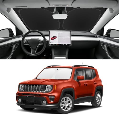 Custom Fit Windshield Sun Shade for Jeep Renegade 2015-2023 by SLOGENTO