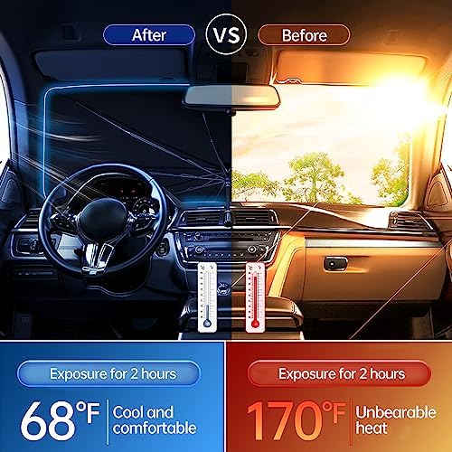 2026 Windshield Sun Shade Umbrella, Foldable Car Sunshade, 99% UV Block - Image 2
