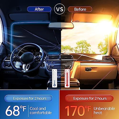 2026 Windshield Sun Shade Umbrella, Foldable Car Sunshade, 99% UV Block - Image 2