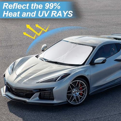 Windshield Sun Shade for Chevrolet Chevy Corvette C8 2020-2026 Window Cover - Image 2