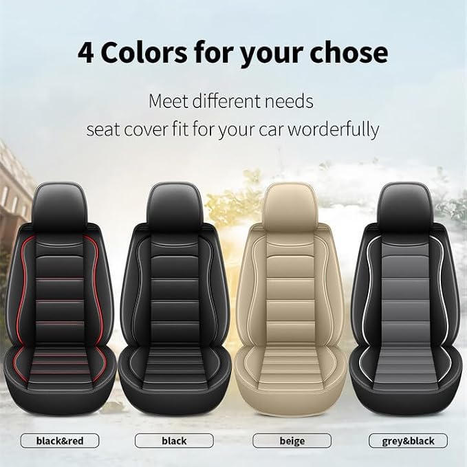 IKABEVEM Car Seat Covers for VW/Volkswagen Passat 1999-2022, 2-Pack Front | Luxury Fuax Leather, Waterproof, Airbag Compatible, Easy to Install, Scratch‑Resistant Seat Protection, Beige - Image 7