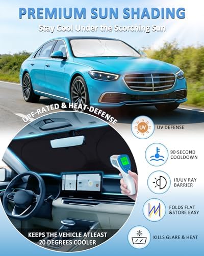 Windshield Sun Shade for Mercedes Benz S Class W222 S400 S550 2015-2026 - Image 2