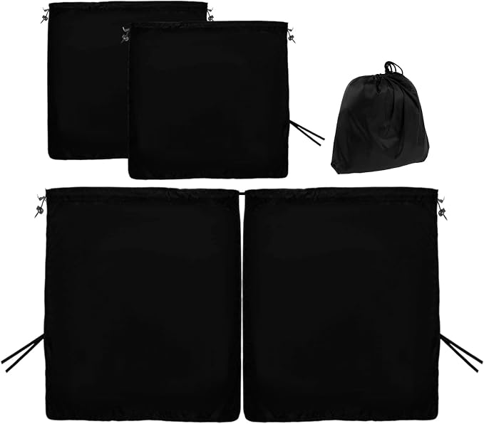 Car Privacy Curtains for Windows - 3Pcs Blackout Car Divider Curtain and Side Window Shades, Light Blocking Rear Seat Cover for Camping Sleeping Nap, Universal Fit Sedan SUV Truck - Image 8