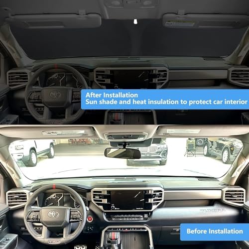 Windshield Sun Shade Car Accessories Fit 2010-2026 Dodge RAM 1500 2500 3500 - Image 5