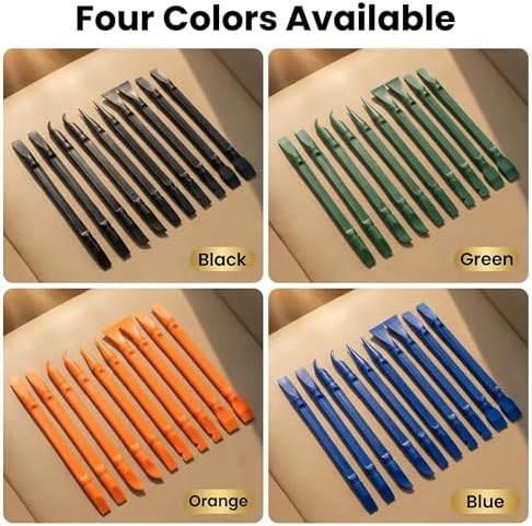 10Pcs Plastic Scraper Tools with Storage Case, Green - Image 7