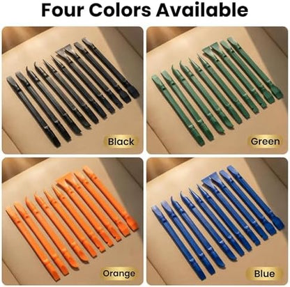 10Pcs Plastic Scraper Tools with Storage Case, Green - Image 7