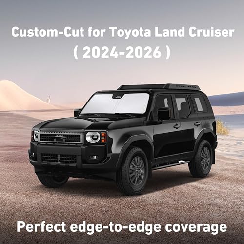 EcoNour Windshield Sunshade Compatible for Toyota Land Cruiser 2024-2026 - Image 2