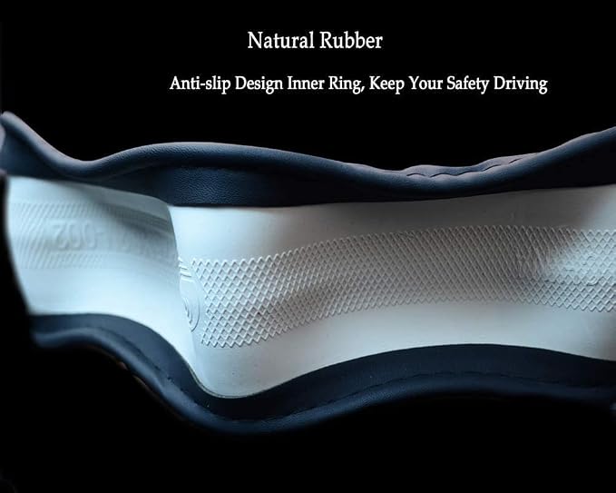 ChuLian New Diamond Leather Steering Wheel Cover with Bling Crystal | Universal Fit 15 Inch Car Wheel Protector for Women Girls with Bling Rhinestones Pink & White Diamond - Image 6
