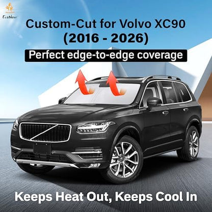 EcoNour Windshield Sunshade Compatible for Volvo XC90 2016-2024 2025 2026 - Image 2