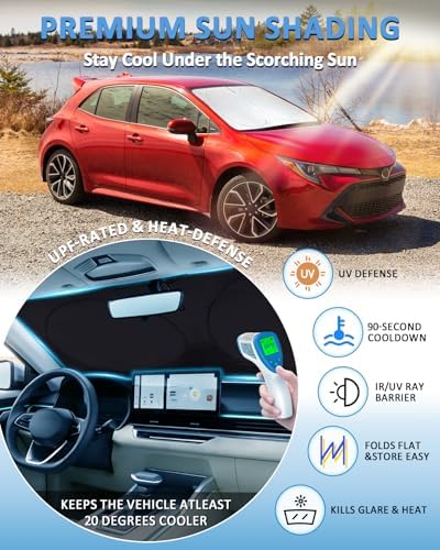 Windshield Sun Shade Cover for 2014-2019 Toyota Corolla Front Window Shade - Image 2