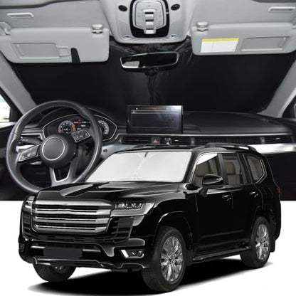 Windshield Sunshade Custom Fit Toyota Land Cruiser 2008-2021 4 Layers by ZOIBVCARSUNSHADE