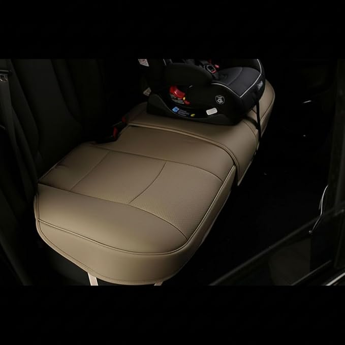 EDEALYN® 1 Pack Scalable (124-140cm) Back Seat Cover Car Seat Cover Seat Protector Rear Seat Bottom Cover Fits 90% of car - for Seat Bottom Only (Tan - Rear seat) - Image 5
