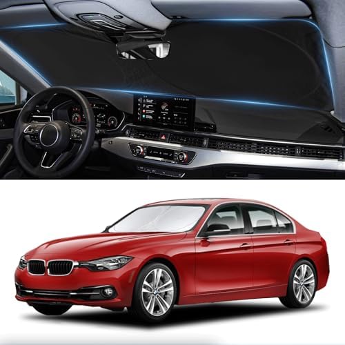 Windshield Sun Shade for BMW 3 Series Sedan & M3 (F30/F80) 2013-2018 by BOODANCARS