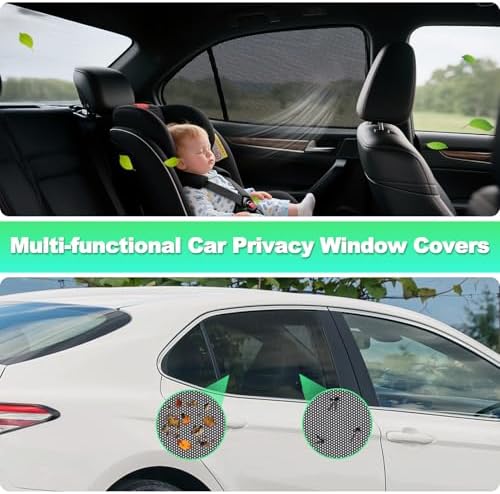 Camry Window Shades 2018-2024, Rear Side Mesh, 2PCS - Image 4