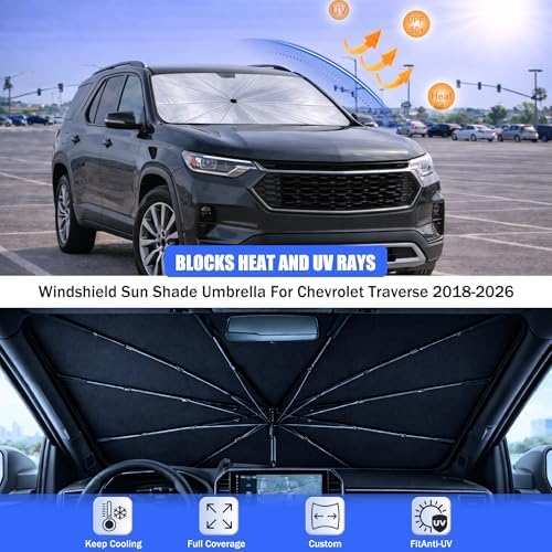 Car Windshield Sun Shade Umbrella for Chevrolet Traverse 2018-2026 - Image 3